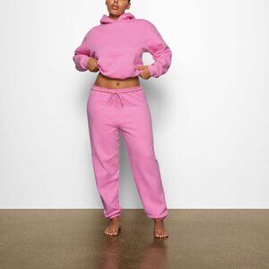 Sz XS Skims Cotton Fleece Jogger in Bubble Gum Pink